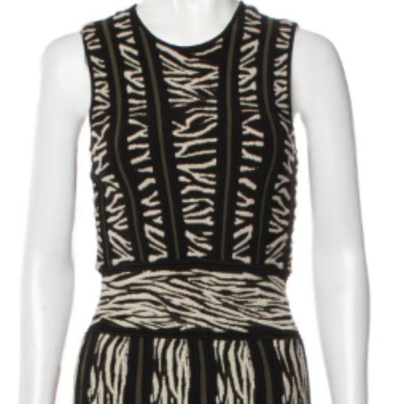 NWT Ronny Kobo knit zebra dress, Medium - Picture 4 of 14